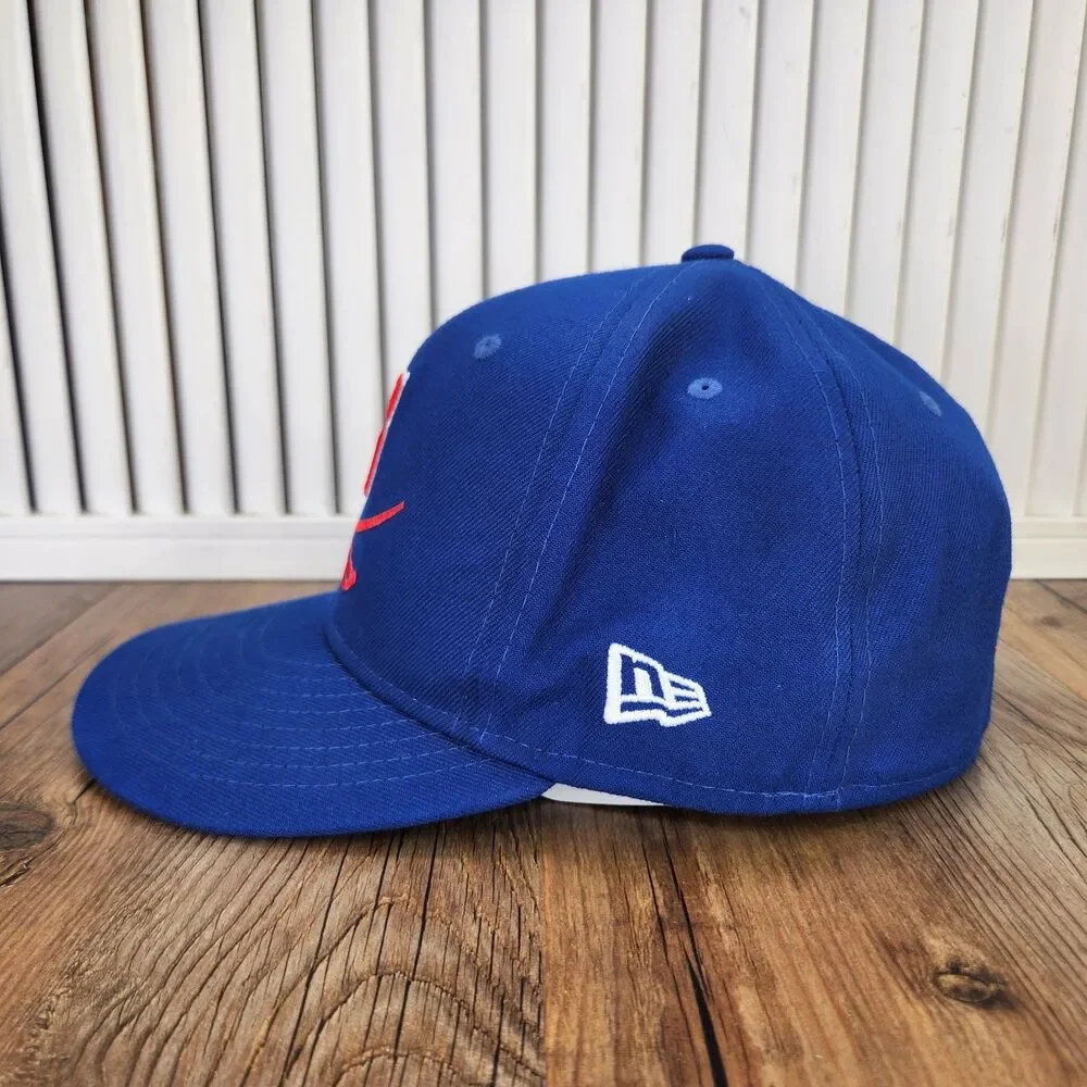 New Era 59fifty Sheridan Post #7 Jets Baseball Cap Blue Red Size 7 1/4 Sport Hat